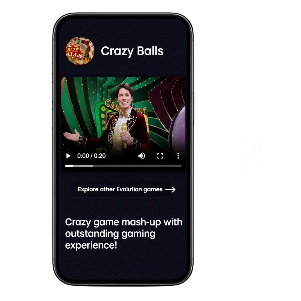 Crazy Balls game app download screen